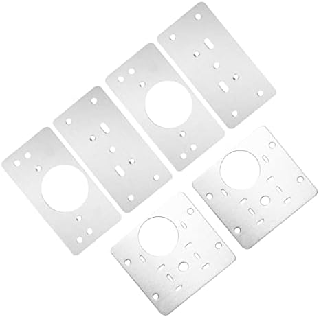 3-Piece Stainless Steel Cabinet Door Hinge Repair Plates with Screws