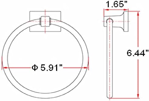 Zinc Oil Rubbed Bronze 6-Inch Test Face Towel Ring