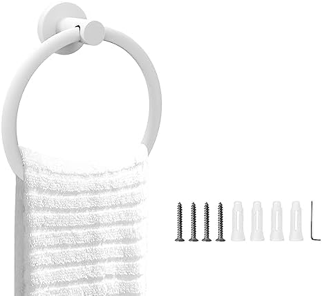 Stainless Steel White Towel Ring for Bathroom