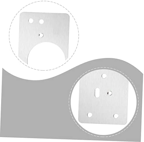 3-Piece Stainless Steel Cabinet Door Hinge Repair Plates with Screws