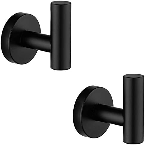 Matte Black towel hook heavy duty bathroom organizer