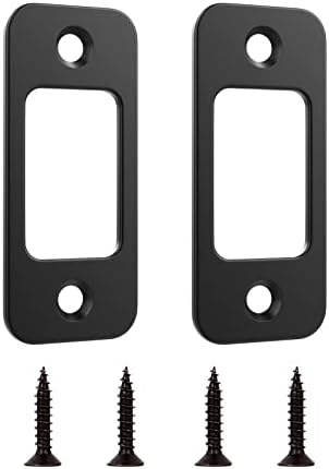 FELHOOD Deadbolt Strike Plate Door Backplate 1 x 2-14 Matte Black