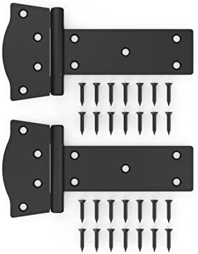 Rustic Black Gate Hinges for Home Outdoor Use