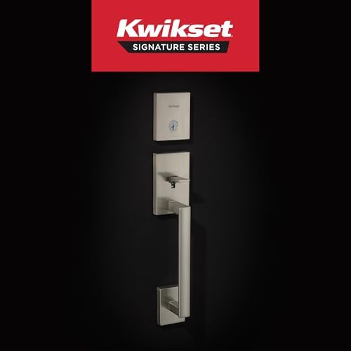 Kwikset San Clemente Front Door Lock Handle Deadbolt Set with SmartKey Security
