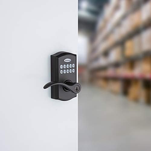 Kwikset SmartCode 955 Door Keypad with 10-BUTTON Entry for Easy Locking Unlocking 3-Year Battery Life