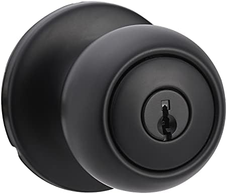Exterior Door Knob Lock Coastal Matte Black Tool Set