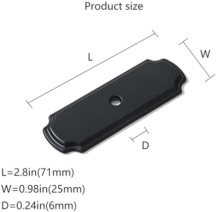10-Piece Matte Black Backplate Set for Cabinet Knobs