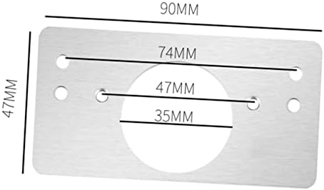 KONTONTY 3 Pack Stainless Steel Repair Plate for Cabinet Hinge Mending Kit Easy Install Sturdy