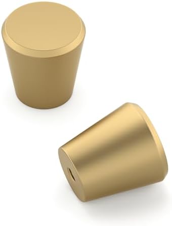 10-Piece Gold Brass Cabinet Knobs Set Easy to Install Durable