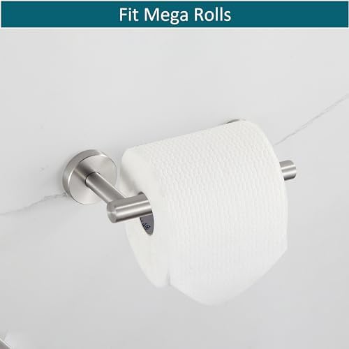 BVL Stainless Steel Toilet Paper Holder Brushed Nickel 304 Large Mega Roll