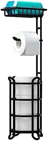 TreeLen Toilet Paper Holder Stand - Space-Saving Rustproof for Bathroom Storage
