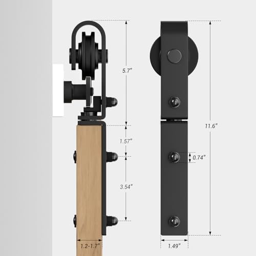 TOIMIOTOIM 40 Bi-Folding Sliding Barn Door Kit - Smooth Durable
