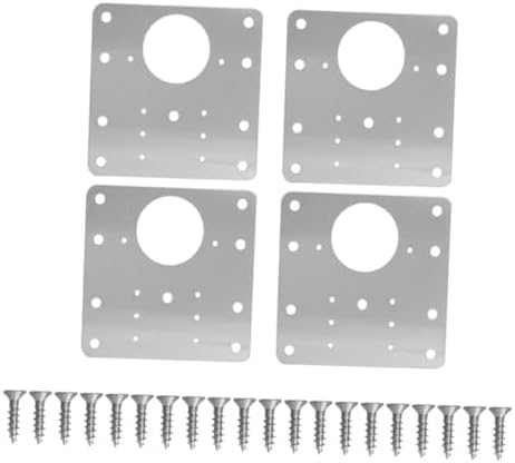 4-Piece Metal Repair Plate Hinge Mount for Cabinet Doors