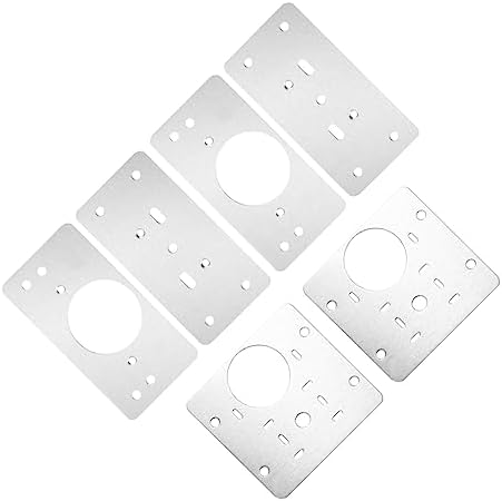 KONTONTY 3 Pack Stainless Steel Repair Plate for Cabinet Hinge Mending Kit Easy Install Sturdy