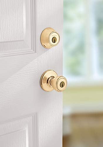 Kwikset 690 Tylo Entry Knob Deadbolt Combo Smooth Entry SmartKey Polished Brass