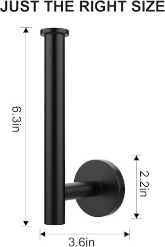 SetSail 304 Stainless Steel Wall-Mounted Toilet Paper Holder - Matte Black