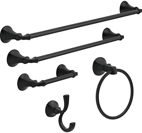 Space-saving bold matte finish towel ring for bathroom or kitchen use