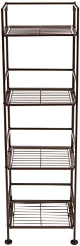Amazon Basics 4-Tier Iron Tower Shelf for Bathroom Storage