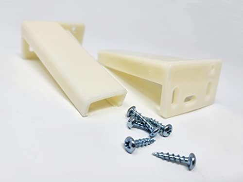 Kitchen Inventions One Pair Rear Drawer Track Back Plates Plastic White