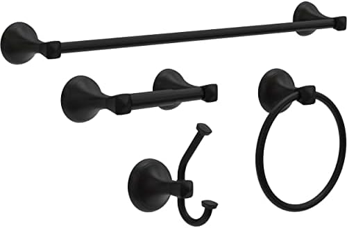 Delta Matte Black Towel Ring