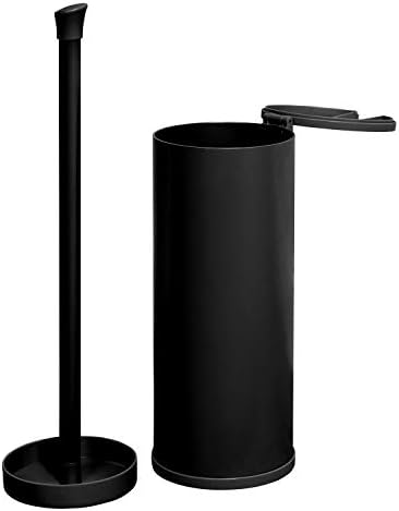 Zenna Home Easy Access Matte Black Toilet Paper Holder