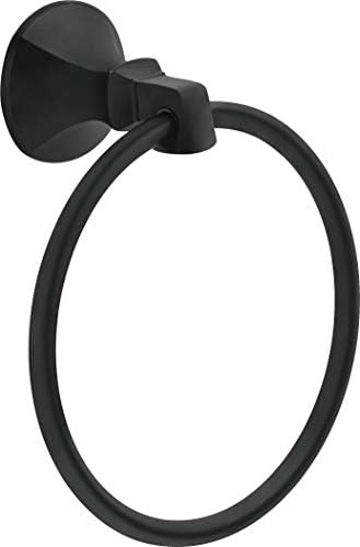 Space-saving bold matte finish towel ring for bathroom or kitchen use