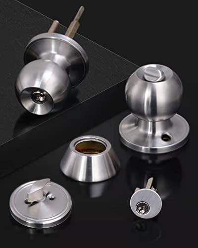 2 Sets All Keyed Same Entry Door Knob and Single Cylinder Deadbolt Combo Set