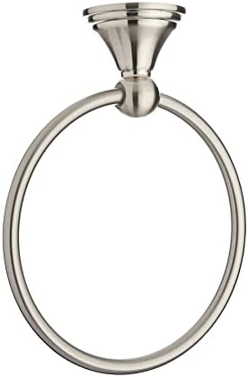 Amazon Basics Satin Nickel Round Towel Ring for Bathroom