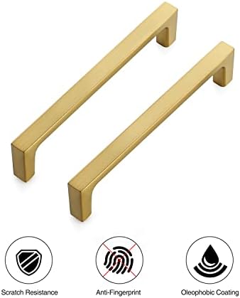 Sturdy 10-Pack Kitchen Cabinet Pulls Solid 5-Inch Brass Handles for statement kitchen designs