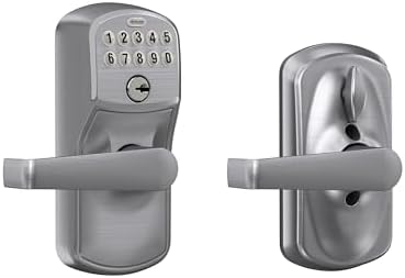 SCHLAGE Elan Light Commercial Door Keypad Lock with Elan Lever Satin Chrome