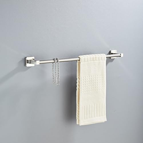 Adjustable Brushed Nickel Towel Bar Set 4 Pieces