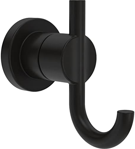 Matte Black Double Towel Hook for Robes Double Prong BATH HARDWARE