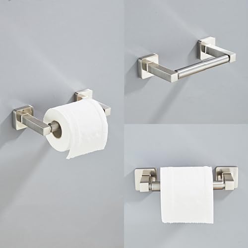 Adjustable Brushed Nickel Towel Bar Set 4 Pieces