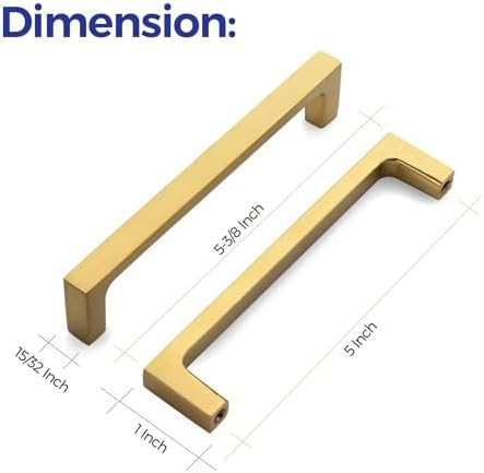 Sturdy 10-Pack Kitchen Cabinet Pulls Solid 5-Inch Brass Handles for statement kitchen designs