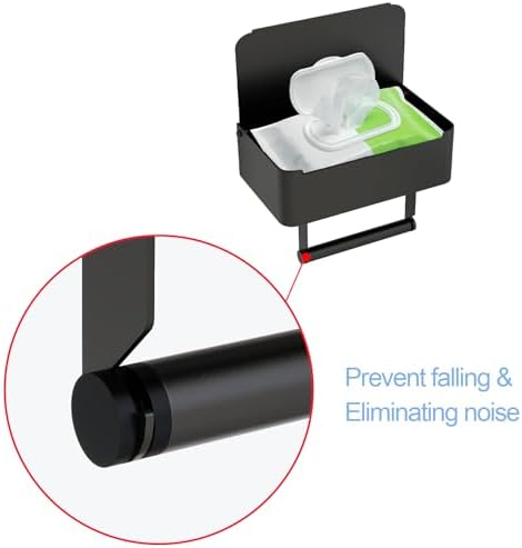 JUYSON Flushable Wipes Holder Stainless Steel Matte Black