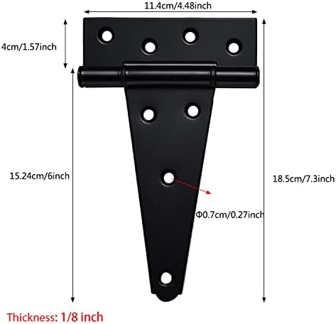 Premium 6-inch T-Strap Hinges for sheds