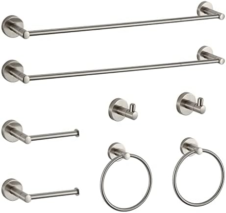 BGL 8-Piece Bathroom Accessory Set Towel Bar More