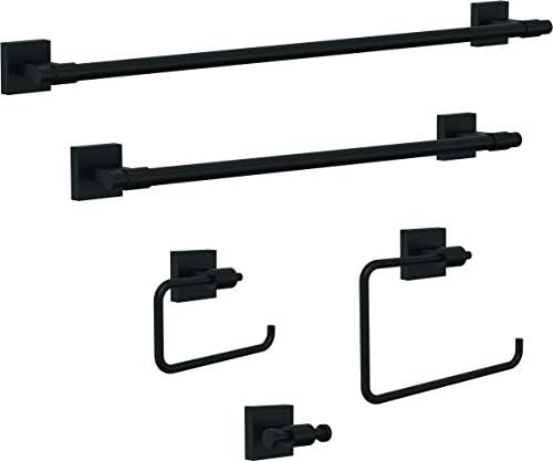 Sturdy Matte Black Towel Holder Bathroom Organizing Essential