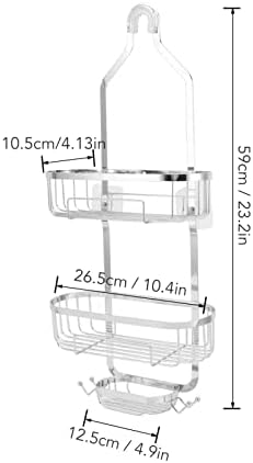 MIFDYUmetal iron wall mounted bathroom basket sturdy storage solution for ceramic tiles marble metal and glass surfaces
