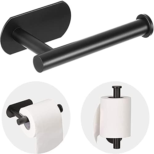 Stainless Steel Toilet Paper Holder Self-Adhesive Wall Mount Rustproof Multi-Use