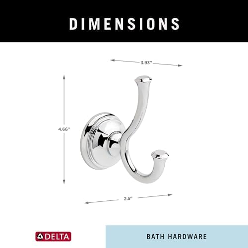 Delta 79735 Double Towel Hook Polished Chrome