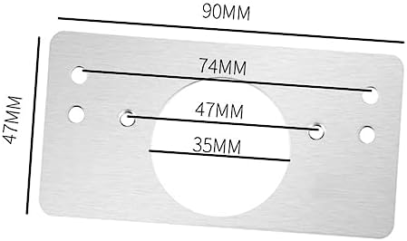 3-Piece Stainless Steel Cabinet Door Hinge Repair Plates with Screws
