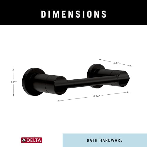 Delta Nicoli Toiletpaper Holder Matte Black Easy to Install