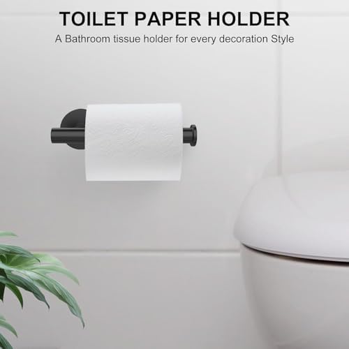 SetSail 304 Stainless Steel Wall-Mounted Toilet Paper Holder - Matte Black