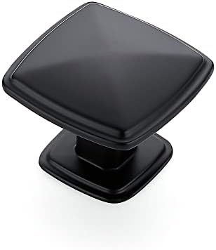 Ravinte 25-Piece Kitchen Cabinet Knobs Matte Black - Smooth Matte Finish 34 Base Diameter 1-14 Overall Diameter