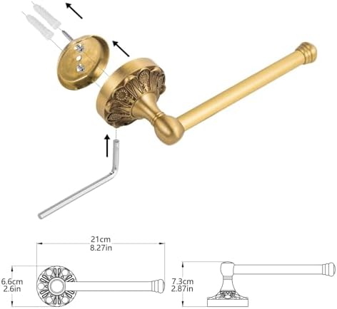 Luxury Antiqued Brass Petal-Relief Toilet Paper Holder