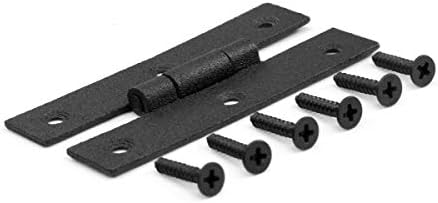 Sturdy Black H Wrought Iron Flush Hinges for Kitchens More