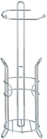 SunnyPoint Bathroom Toilet Tissue Holder Storage Stand Chrome