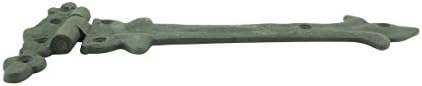 Black Wrought Iron Strap Hinge - 9 Inch Heavy Duty Pack of 2