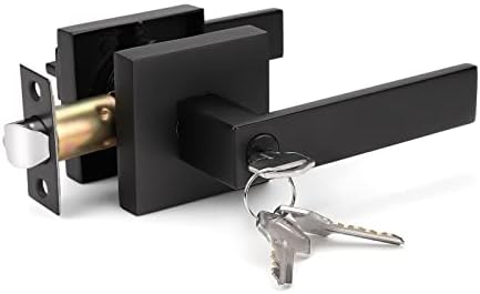 KNOBWELL Heavy Duty Door Lever Set Matte Black